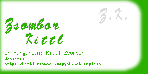 zsombor kittl business card